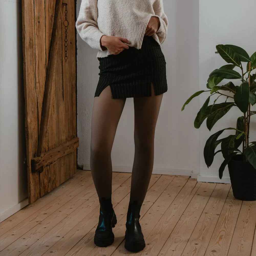 The transparent fleece tights